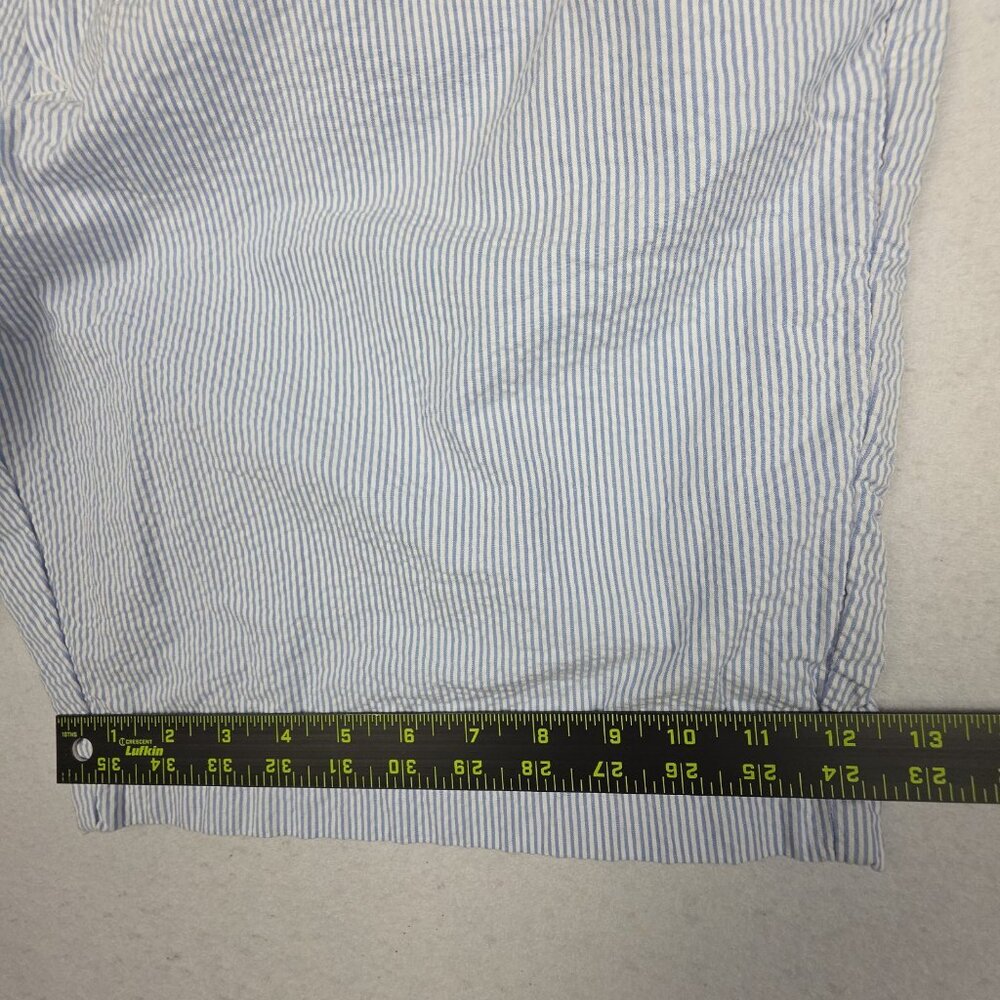 Tommy Hilfiger Men Shorts Size 40 Blue White Seersucker Preppy EUC Beach Striped - Picture 13 of 13